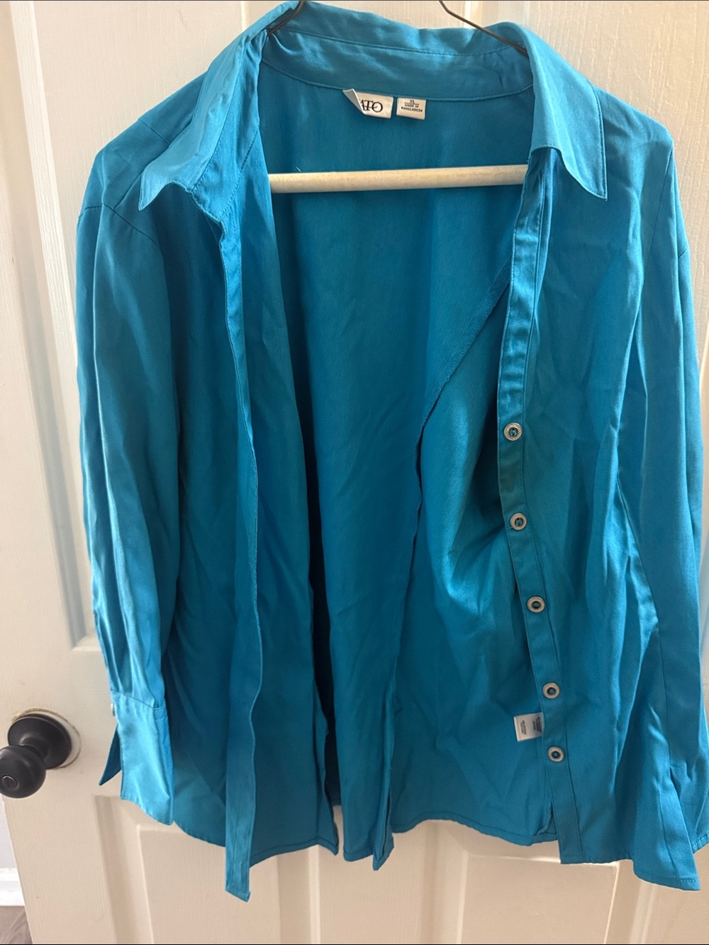 Cato Men's Bright Turquoise Button-Down Shirt